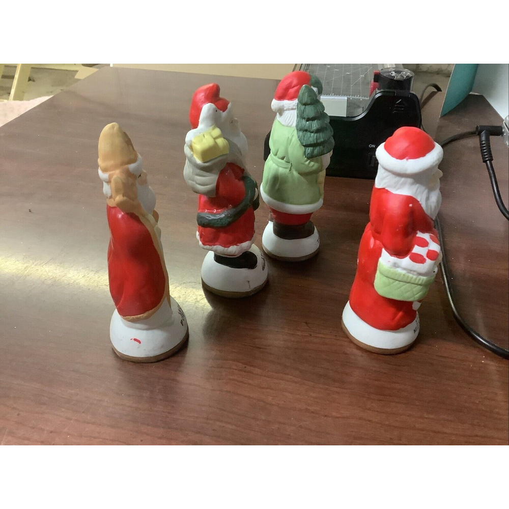 4 Vintage Old World Santa Ceramic Figurine Set - Picture 2 of 6